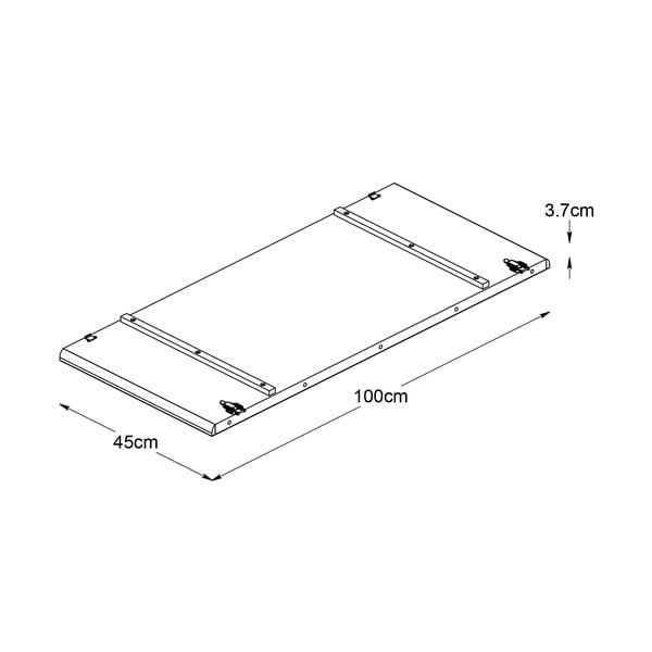 Piano supplementare in rovere 45x100 cm Carno - Unique Furniture-image-1