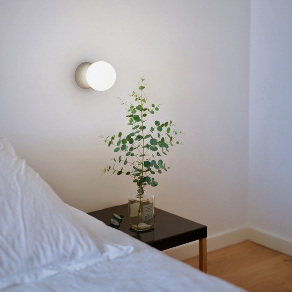 Lampada da parete grigia, altezza 10 cm Creta - SULION-image-1