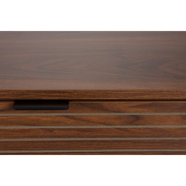 Cassettiera marrone con effetto noce 110x74x40 cm Stripes – White Label-image-4