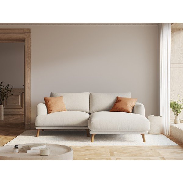 Divano angolare beige (con penisola a destra/con chaise lounge) Naomi – Micadoni -image-1
