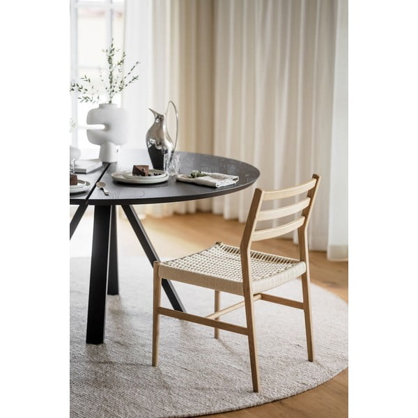 Tavolo da pranzo rotondo con piano in rovere 150x150 cm Carradale - Rowico-image-4