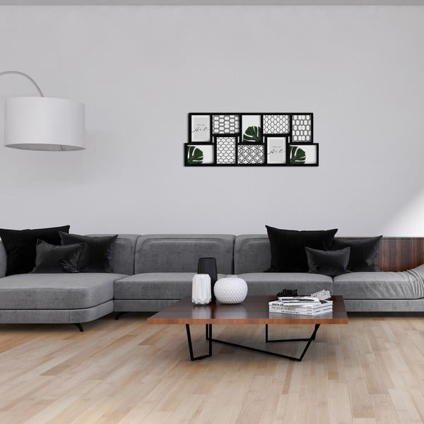 Cornice da parete in plastica nera 75x30 cm - knor-image-1