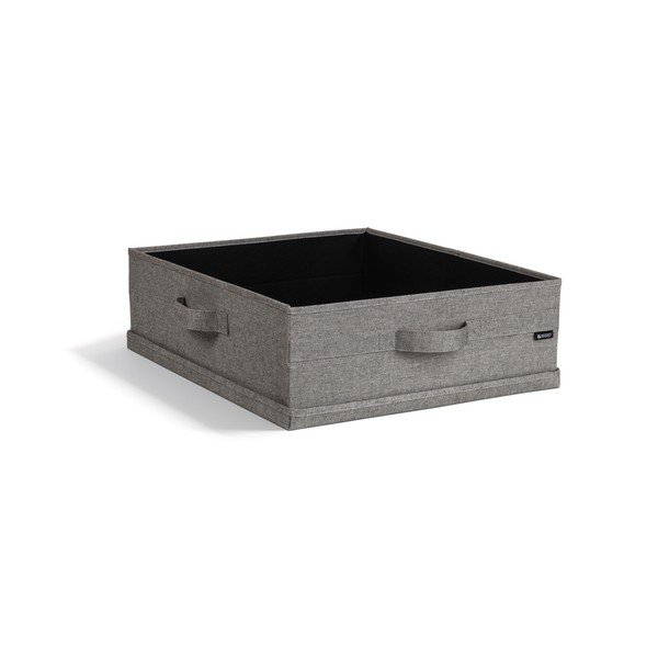 Scatola con coperchio grigia in tessuto 46x56x16 cm Soft Storage Low – Bigso-image-2