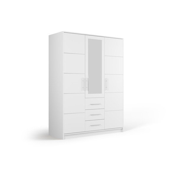 Armadio bianco con specchio 147x200 cm Derry - Cosmopolitan Design-image-2
