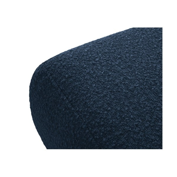 Sgabello in tessuto bouclé blu scuro Molino - Micadoni Home-image-2