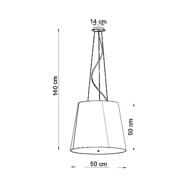Lampada a sospensione nera con paralume in vetro ø 50 cm Tresco - Sollux-image-4