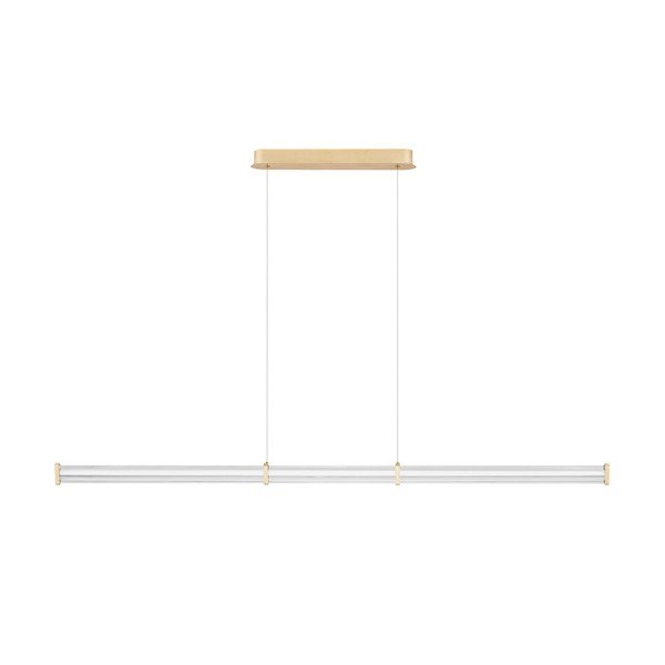 Lampadario LED oro opaco in metallo con paralume in vetro acrilico con intensità regolabile Pheme – Nova Luce