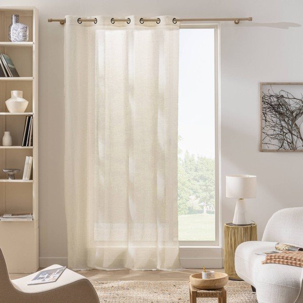 Tenda color crema 140x280 cm Sanya – douceur d'intérieur-image-1