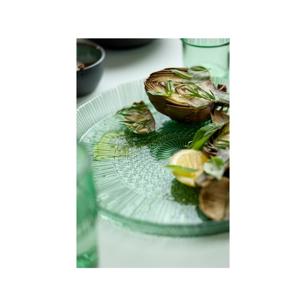 Piatto da portata in vetro verde ø 30 cm Kusintha - Bitz-image-3