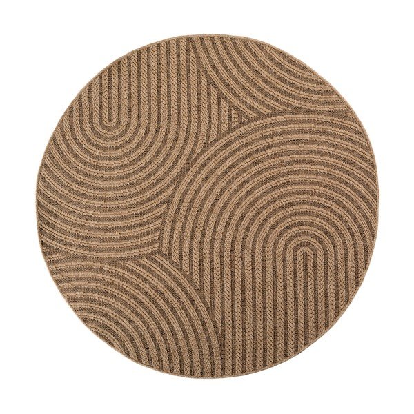 Tappeto da interno/esterno rotondo marrone ø 120 cm Timber 1401 – Ayyildiz Carpets