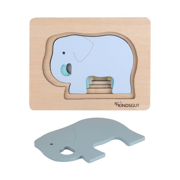 Puzzle a inserimento in legno Elephant - Kindsgut-image-2