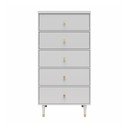 Cassettiera alta grigio chiaro 70x141 cm Elizabeth - CosmoLiving by Cosmopolitan