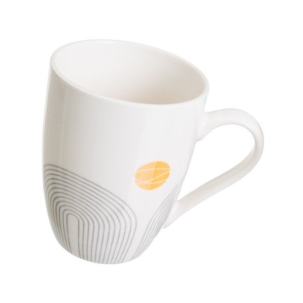 Set di 4 tazze in gres bianco da 350 ml Sunset - Casa Selección-image-2