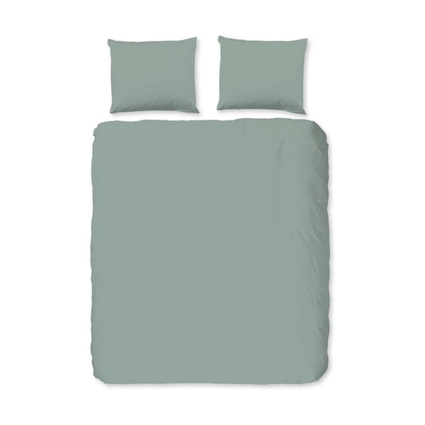 Biancheria da letto verde in flanella per letto matrimoniale/per letto prolungato 200x220 cm – Good Morning