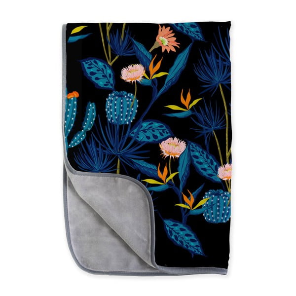 Coperta reversibile in microfibra Cactussino, 130 x 170 cm Cactus and Leaves - Surdic