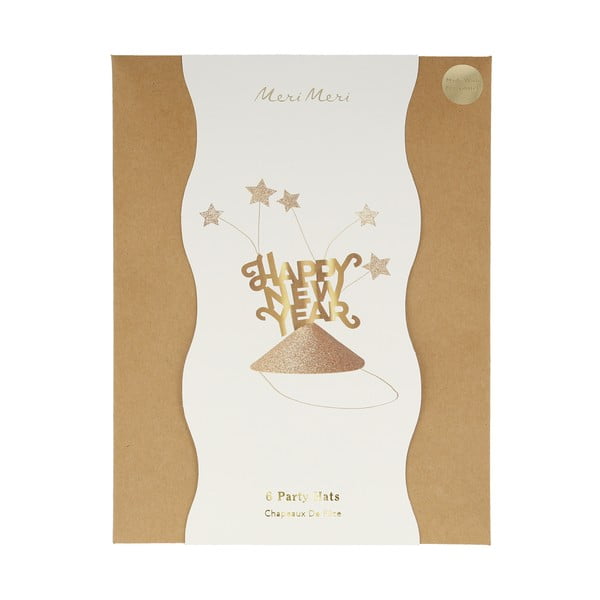 Cappelli da festa in set da 6 Happy New Year - Meri Meri-image-2