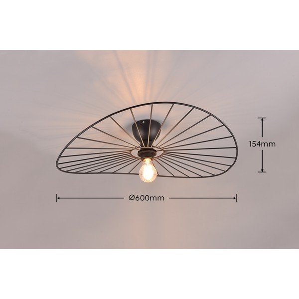 Nero opaco apparecchio da soffitto ø 60 cm Chapeau - Reality-image-4