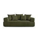 Divano verde con rivestimento in ciniglia 237 cm Whesley – Bobochic Paris