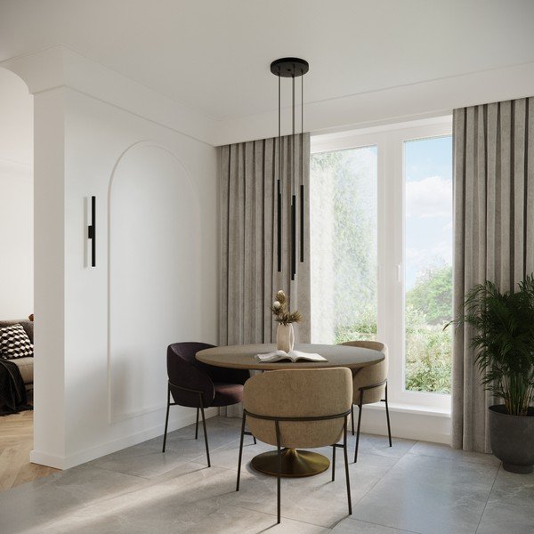 Lampadario nero in metallo ø 25 cm Fideus – Sollux-image-3