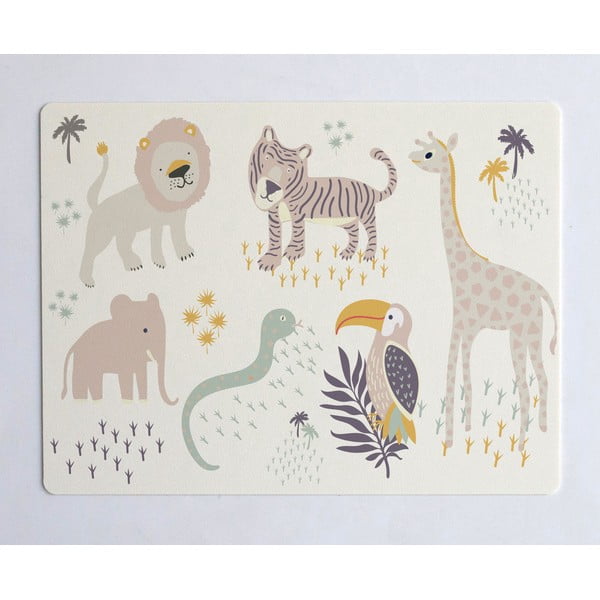 Tappetino da tavolo beige, 55 x 35 cm Africa - The Wild Hug