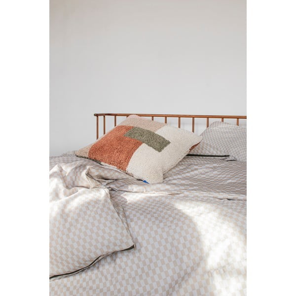 Biancheria da letto matrimoniale in cotone satin beige 200x220 cm Mini - Mette Ditmer Denmark-image-3