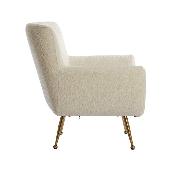 Poltrona crema in bouclé Vinstra - Light & Living-image-3