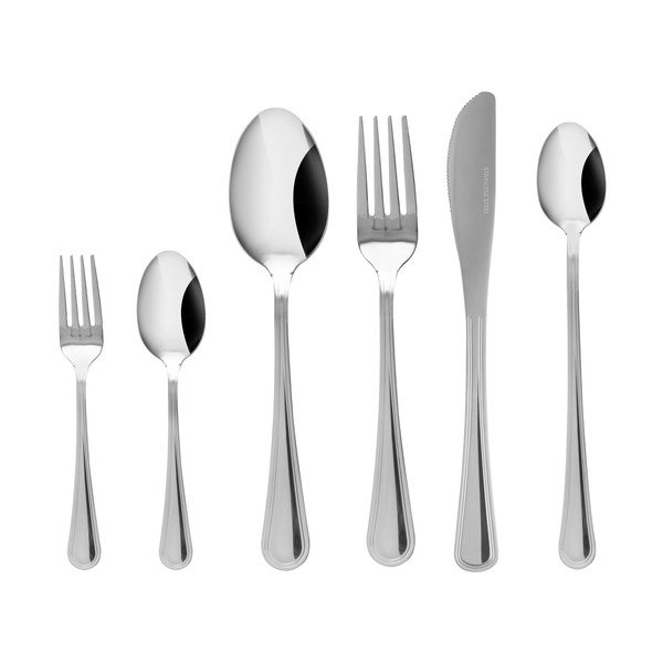Posate argentate in acciaio inox 24 pz per 4 persone Luce – Kulig