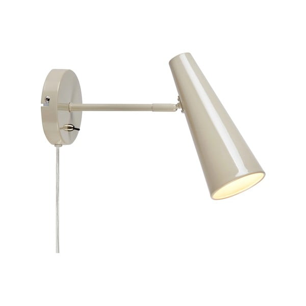 Lampada da parete greige con alimentazione a corrente Peak – Markslöjd