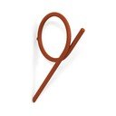 Gancio da parete color terracotta in acciaio Tuba M – Spinder Design