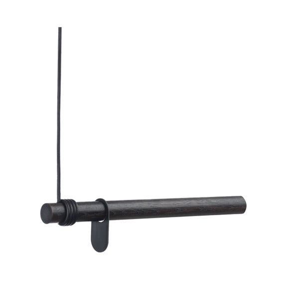 Attaccapanni da parete nero in rovere massiccio 50 cm Swing – LIND DNA