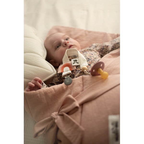 Fascia per neonati in cotone rosa 75x75 cm - Malomi Kids-image-4