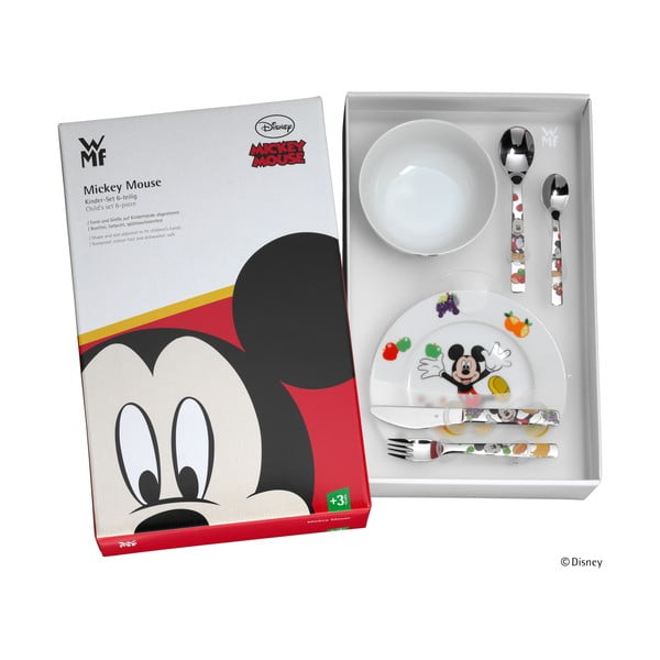 Set di 6 pezzi di posate e stoviglie in acciaio inox per bambini Mickey Mouse - WMF-image-1