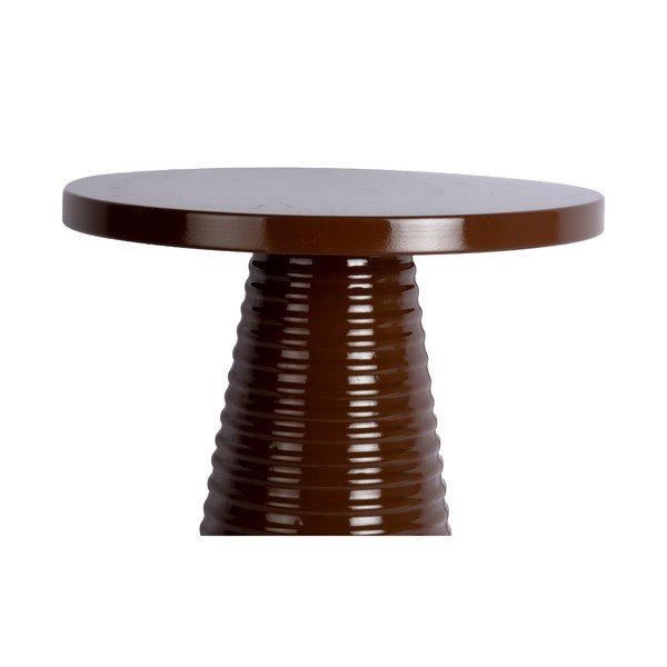 Tavolino rotondo in metallo ø 40 cm Catania Ribbed – Leitmotiv-image-2
