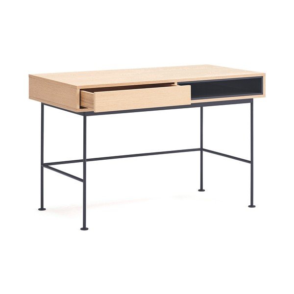 Scrivania con piano effetto rovere 60x120 cm Yoko – Teulat-image-2