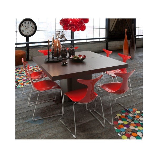 Tavolo da pranzo marrone scuro , 130 x 130 cm Dusk - TemaHome-image-2