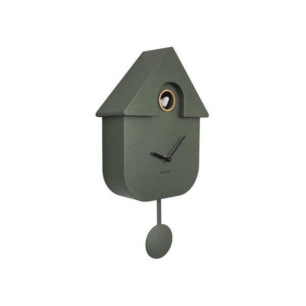 Orologio da parete verde , 21,5 x 41,5 cm Modern Cuckoo - Karlsson-image-2