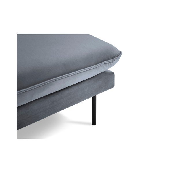 Poltrona lounge in velluto grigio, angolo destro Vienna - Cosmopolitan Design-image-4