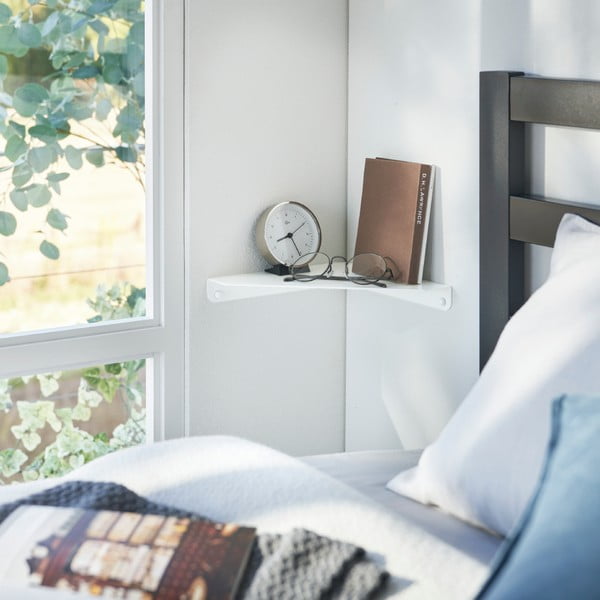 Scaffale angolare bianco in metallo 22 cm Tower - YAMAZAKI-image-2