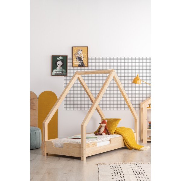 Letto per bambini Loca Cassy in legno di pino, 90 x 180 cm - Adeko-image-1