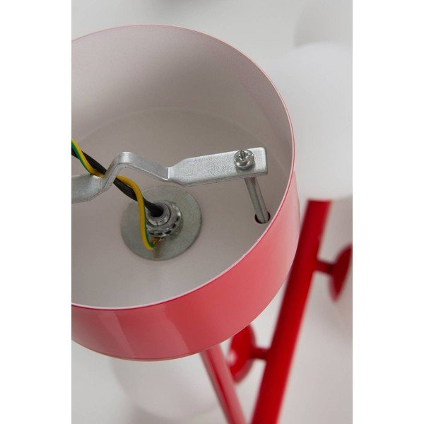 Plafoniera rossa/bianca in vetro opale 30x104 cm Ekman – Jotex-image-4