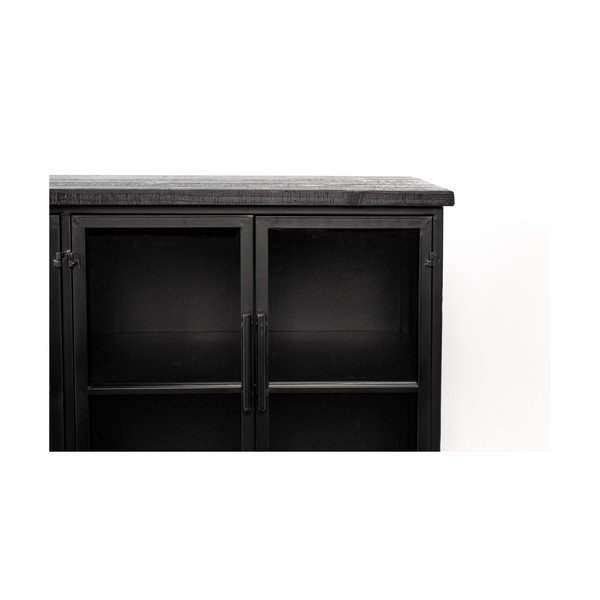 Vetrina in metallo nero 35x75 cm Ferre - White Label-image-3