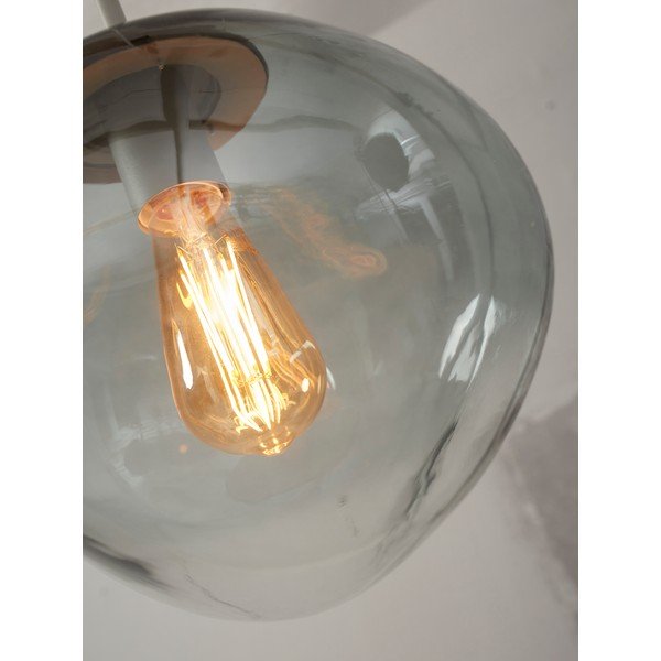 Lampada a sospensione grigia con paralume in vetro ø 12 cm Helsinki - it's about RoMi-image-3