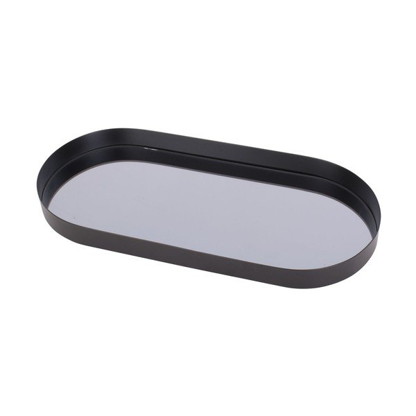 Vassoio nero con specchio fumé Ovale, larghezza 18 cm Mirage - PT LIVING-image-3