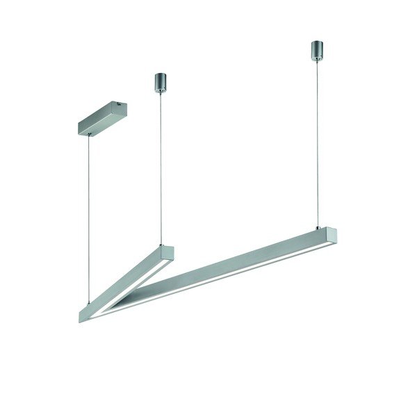 Apparecchio a sospensione LED grigio con controllo vocale/app mobile con paralume in metallo Cicanto - CINQUE-image-3