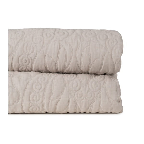 Copriletto beige con rivestimento trapuntato 180x260 cm – Ixia