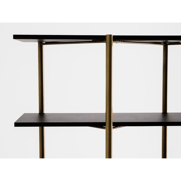 Libreria in nero e oro 110x150 cm Rave - CustomForm-image-2