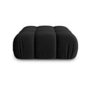 Pouf in velluto nero Bellis - Micadoni Home