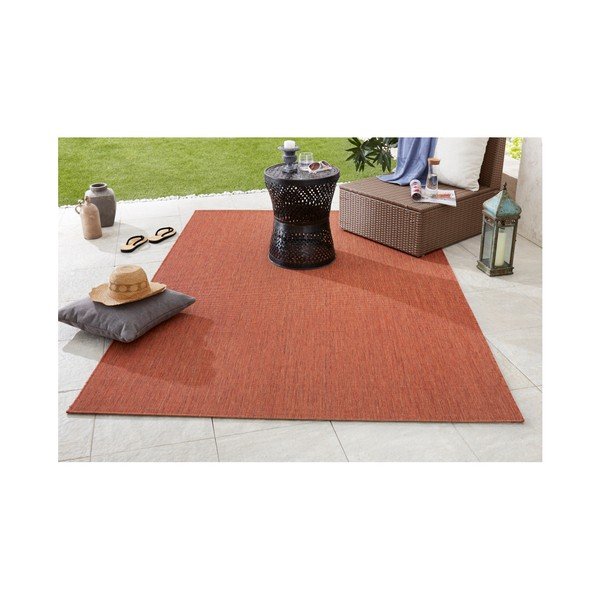 Tappeto in colore terracotta adatto per esterni Match, 200 x 290 cm - Bougari-image-1
