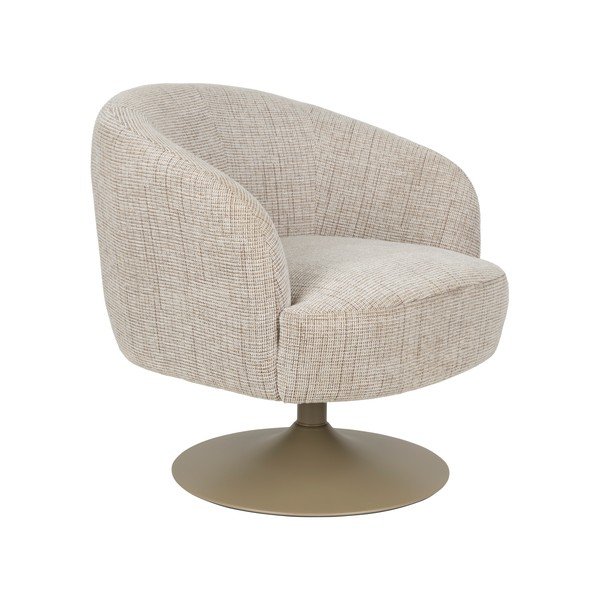 Poltrona beige girevole Renate – White Label