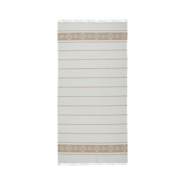 Světle hnědobéžová hammam osuška Deco Bianca Loincloth Beige Stripe, 80 x 170 cm